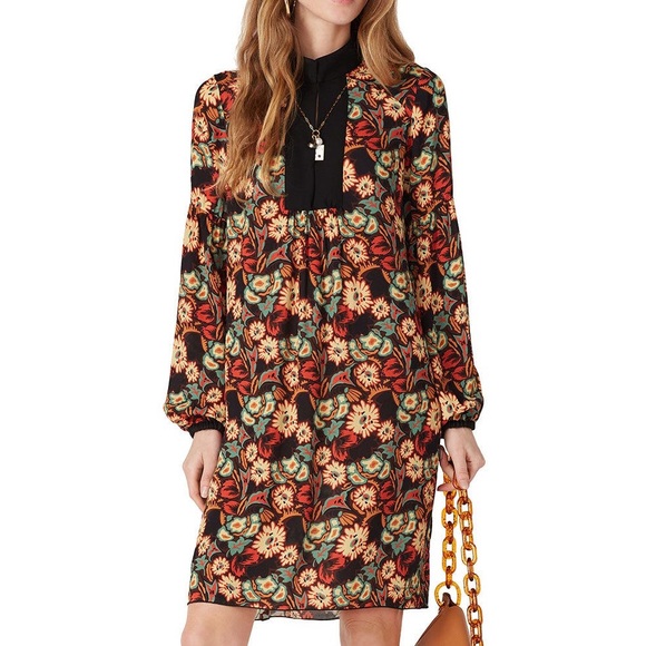 Anna Sui Floral Larkspur Fields Dress - Picture 2 of 15